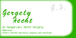 gergely hecht business card